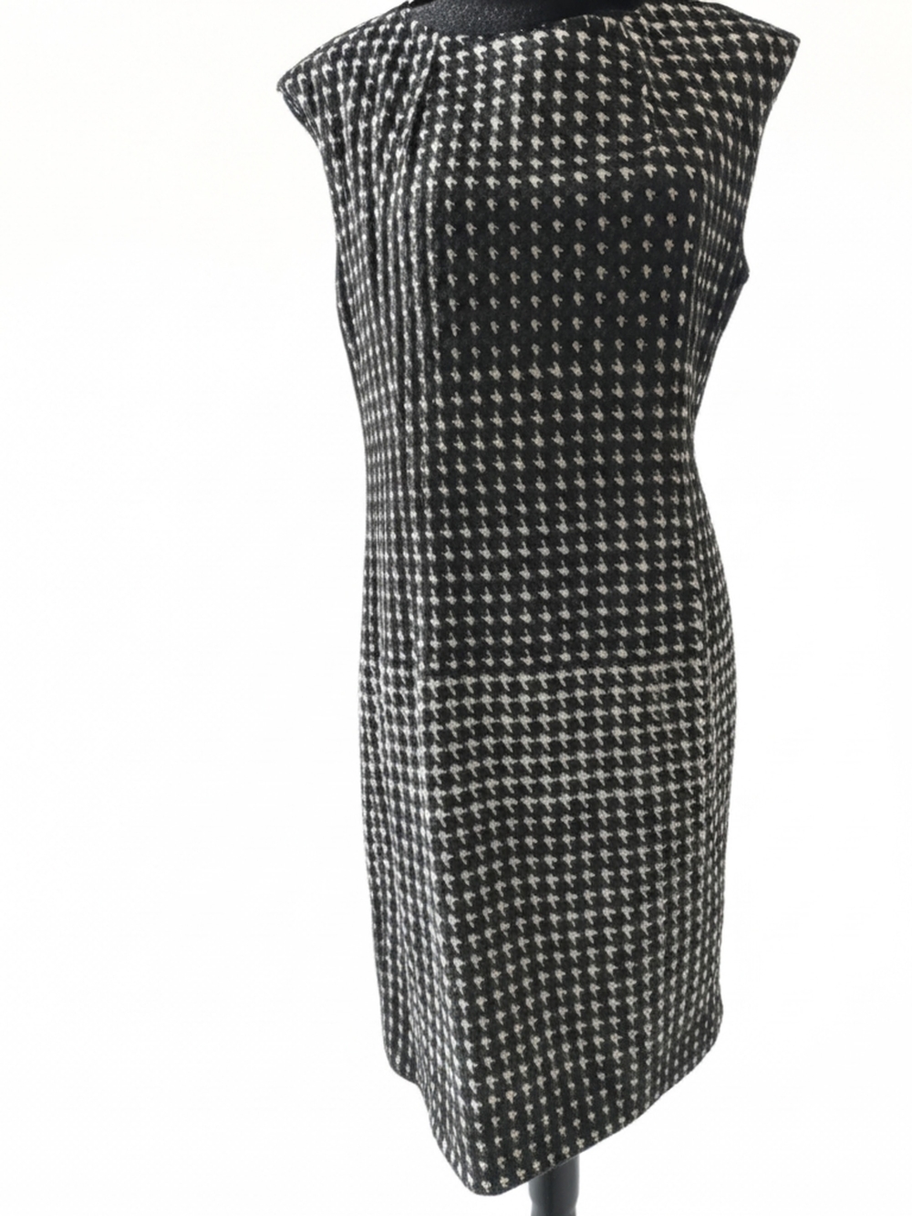 Black & White Houndstooth Sheath Dress Sz 10